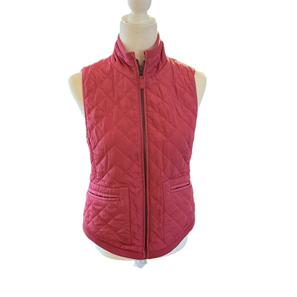 Talbots Jackets & Blazers - Talbots Hot Pink Quilted Vest Size S/M